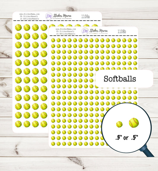 SOFTBALL PLANNER STICKERS 1108 softball sticker kit stickers for softball sports stickers softball games softball practice