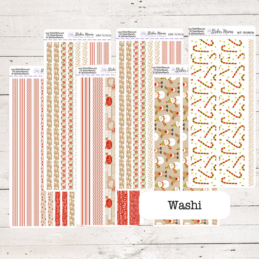 W-3080 - WASHI STICKERS - Traditional Christmas - Planner Stickers - Washi for Planners