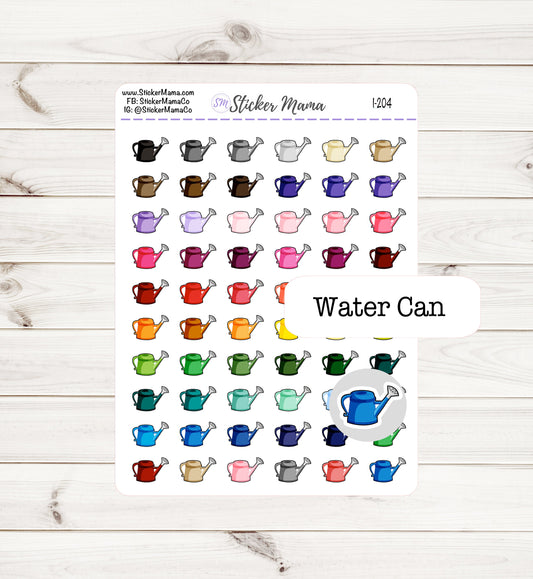 WATERING CAN PLANNER Stickers I-204 - Water Can Stickers   - Stickers for Gardening