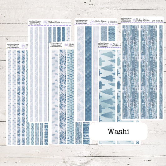 W-3024 - WASHI STICKERS - Winter Blessings - Planner Stickers - Washi for Planners