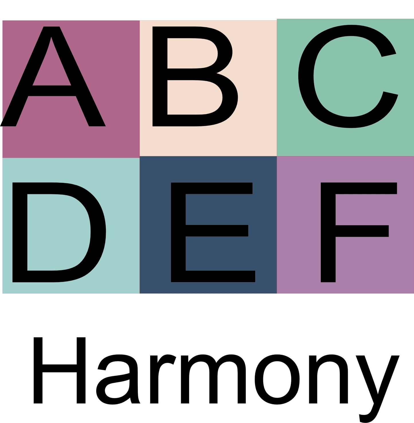 7x9 EC HARMONY PLANNER Name - 7x9 Planner Name Decals - ec colorway Harmony