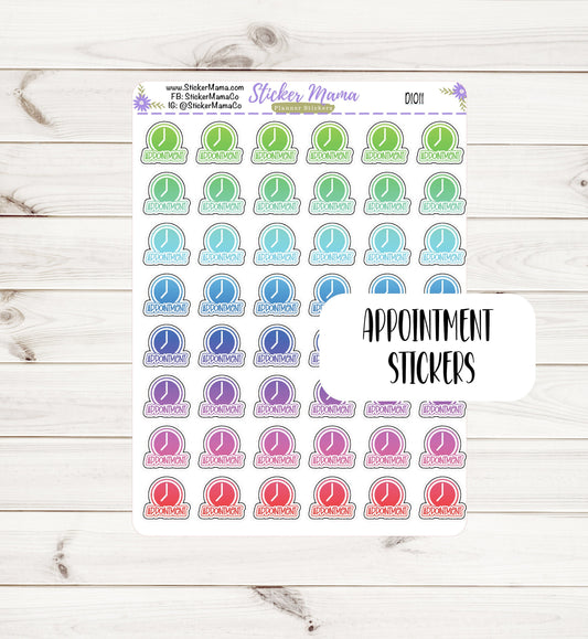 D1011 - APPOINTMENT STICKERS - Planner Stickers - Stickers for Planners