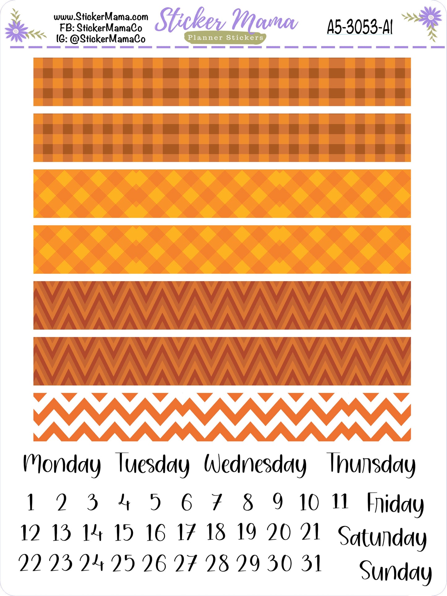 A5 Daily Duo -3053 - THANKSGIVING NOVEMBER Planner Stickers - Daily Duo A5Planner - Daily Duo Stickers - Daily Planner