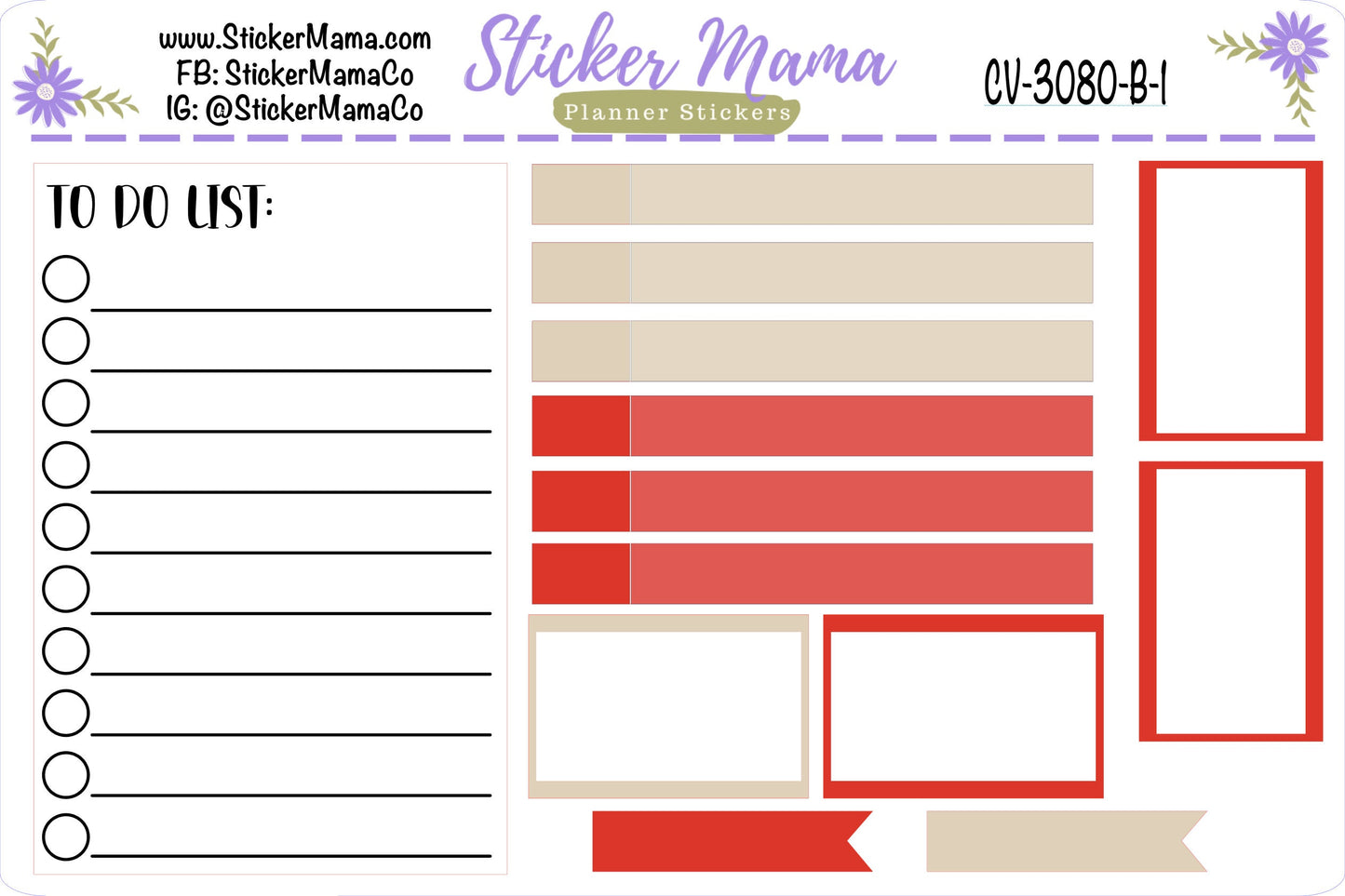 3080a - NEW COMPACT VERTICAL Traditional Christmas 2 - Weekly Kit - Planner Stickers - Erin Condren Compact Vertical Weekly Kit
