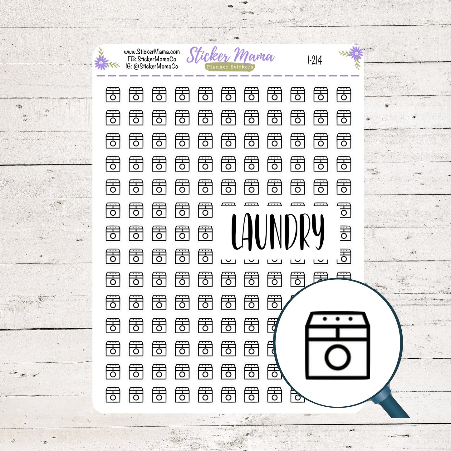 I-214 - LAUNDRY STICKERS || Icon Stickers || Black and White Stickers