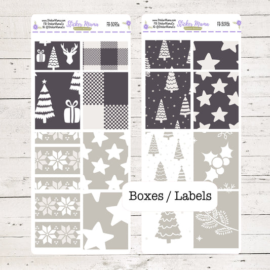 FB-3095 - FULL BOX Winter Grey Stickers || Planner Stickers -|| Full Box for Planners