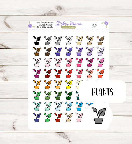 PLANTS PLANNER Stickers I-205 - Plants Stickers   - Stickers for Gardening