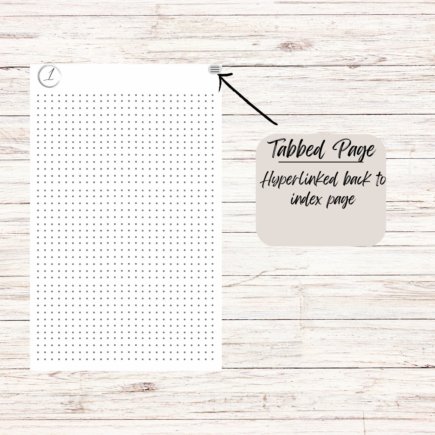 DIGITAL Dot Grid NOTEBOOK || hyperlinked notebook with tabs || GoodNotes