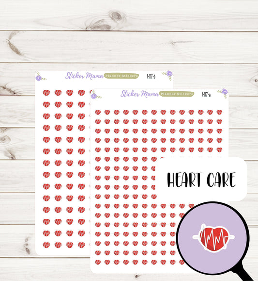 I-117 HEART HEALTH PLANNER Stickers || Heart Stickers || Heart Health Stickers || Health Care Stickers
