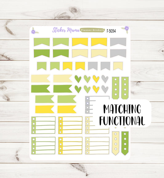 F-3034 "Watercolor Lemons"  ||  PLANNER STICKERS ||  Stickers || Planner Stickers for Winter || Easter Planner Stickers