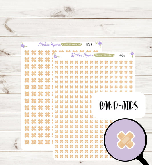 I-100 BAND AID PLANNER Stickers || Boo Boo Stickers || First Aid Stickers