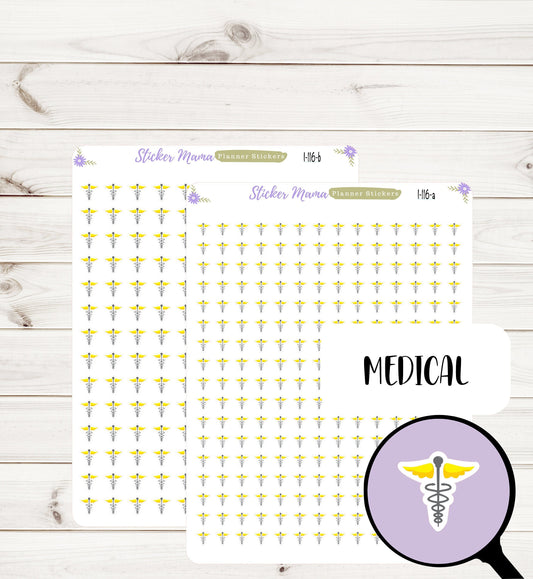 I-116 MEDICAL PLANNER Stickers || Sugar Stickers || Blood Sugar Stickers || Health Care Stickers