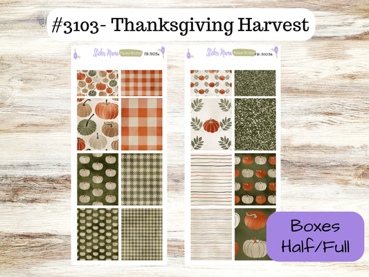 FULL BOXES-3103 || Harvest Thanksgiving || Planner Stickers -|| Full Box for Planners
