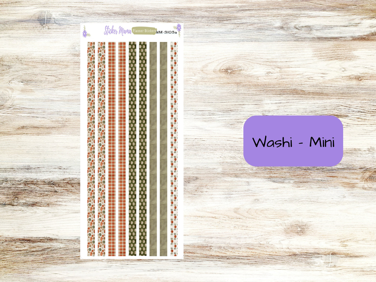 WASHI PLANNER STICKERS || 3103 || Harvest Thanksgiving || Washi Stickers || Planner Stickers || Washi for Planners