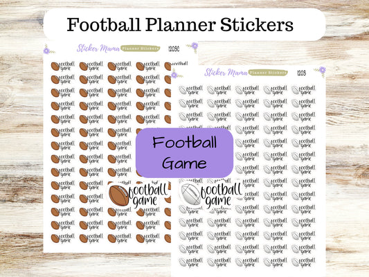 1203 FOOTBALL GAME STICKERS || Football Planner Stickers || Football Sports Stickers || Football Games || Football Practice