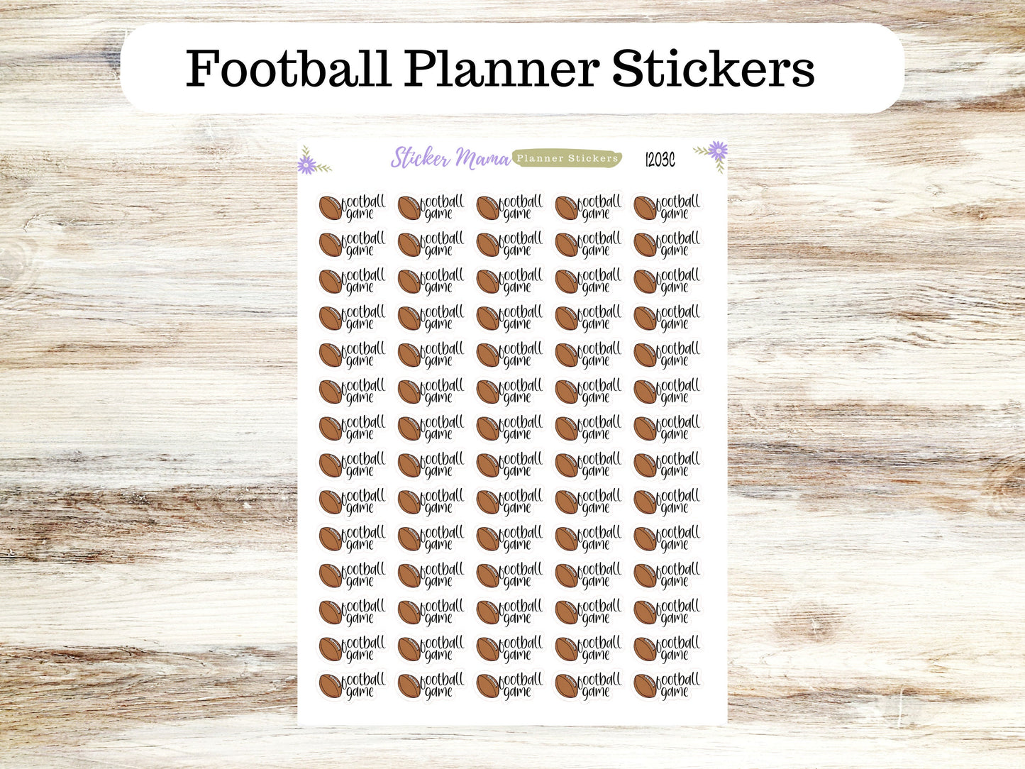 1203 FOOTBALL GAME STICKERS || Football Planner Stickers || Football Sports Stickers || Football Games || Football Practice