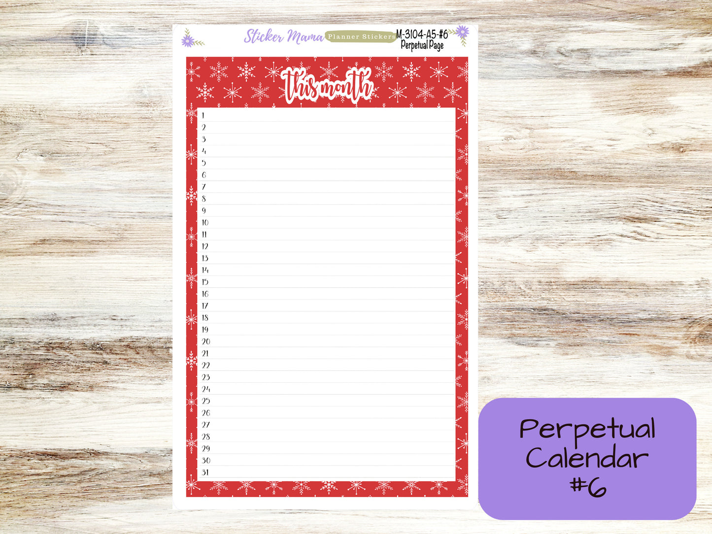 MONTHLY KIT-3104 || A5 || Santa's Here  || - ec December Monthly Kit - December Monthly Planner Kits - Monthly Pages