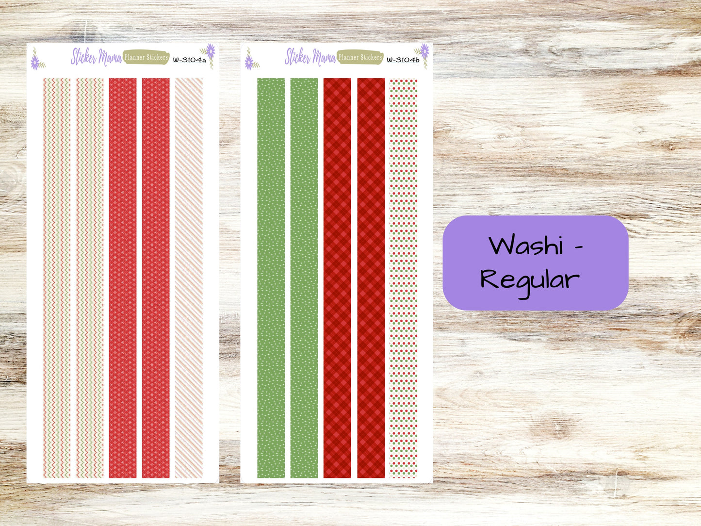WASHI PLANNER STICKERS || 3104 || Santa's Here || Washi Stickers || Planner Stickers || Washi for Planners