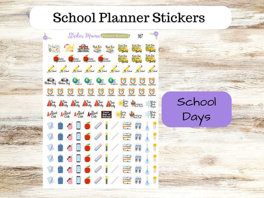 SCHOOL PLANNER STICKERS 1167, School Stickers, Back to School Stickers, Functional Stickers, School Planner, Planner Stickers,