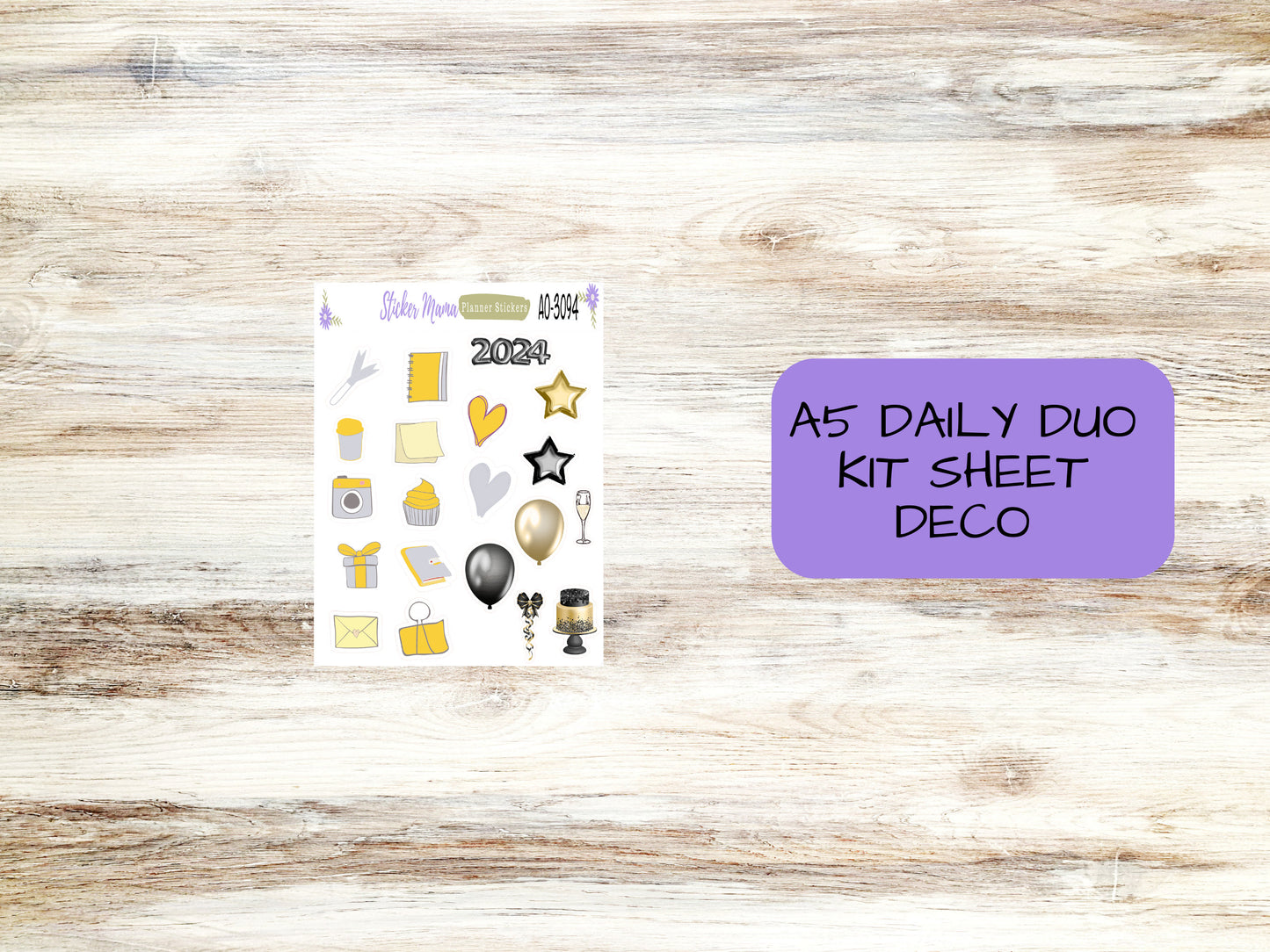 A5-Daily Duo-3094 || Happy New Year || Planner Stickers - Daily Duo A5 Planner - Daily Duo Stickers - Daily Planner