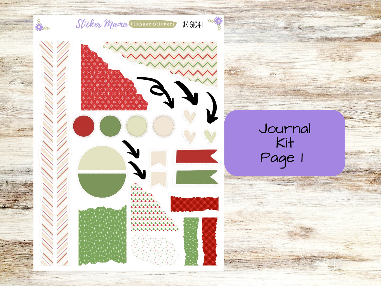 JOURNALING KIT  || #3104 || Santa's Here || Journal Planner || Planner Stickers || Journal Stickers