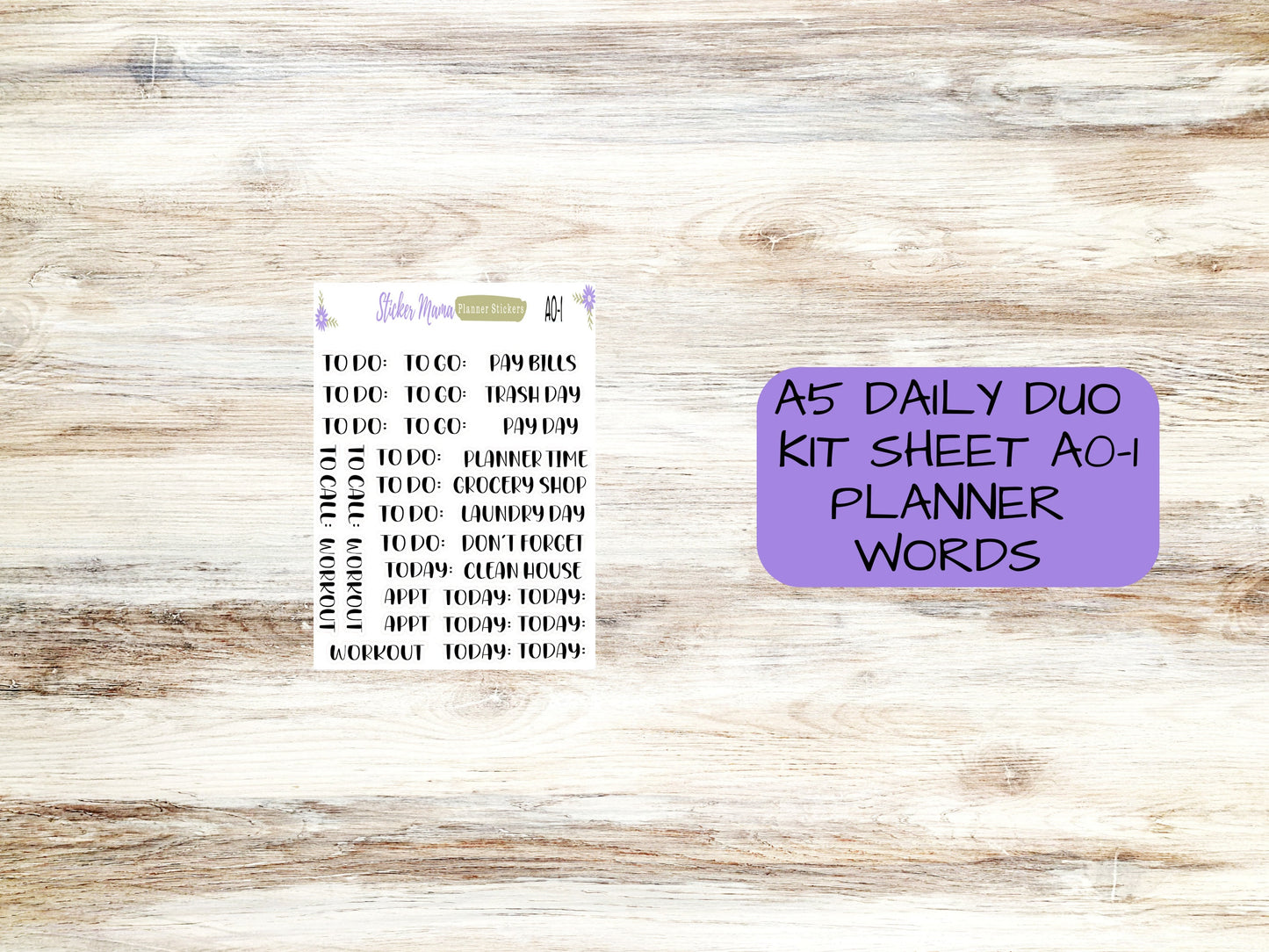 A5-DAILY DUO-Kit #3106 || Hello, Plaid!  || Planner Stickers - Daily Duo A5 Planner - Daily Duo Stickers - Daily Planner