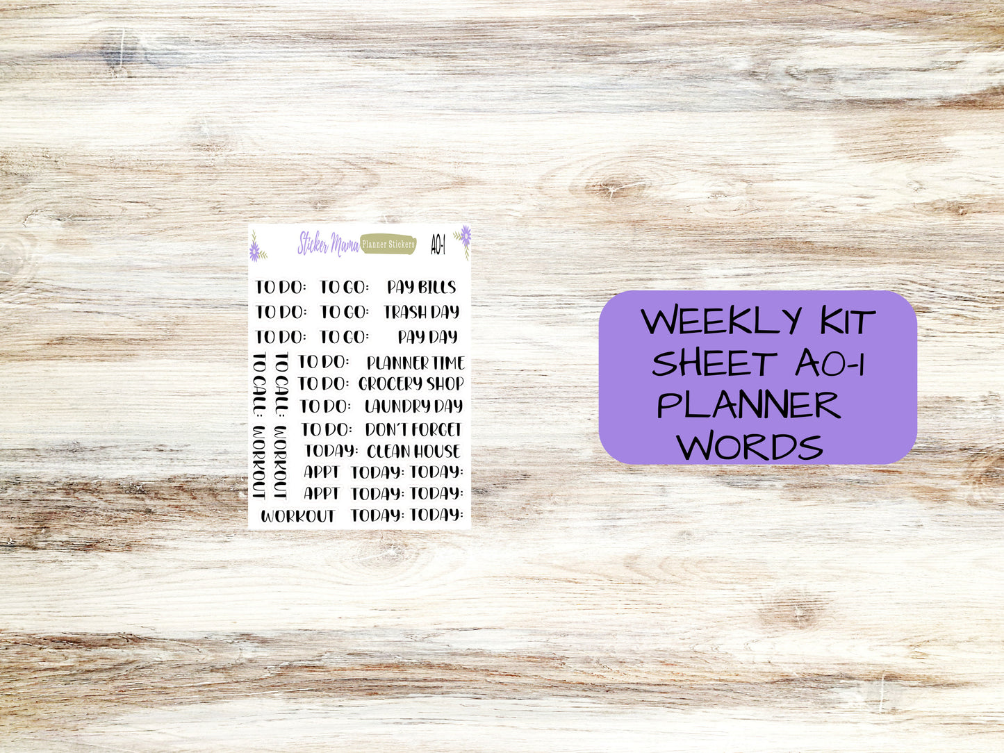 WK-3105 - Hello, Love!  || Weekly Planner Kit || Erin Condren || Hourly Planner Kit || Vertical Planner Kit