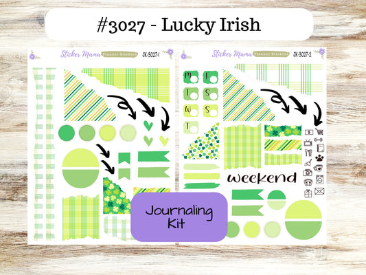 JOURNALING KIT  || #3027 || Lucky Irish || Journal Planner || Planner Stickers || Journal Stickers