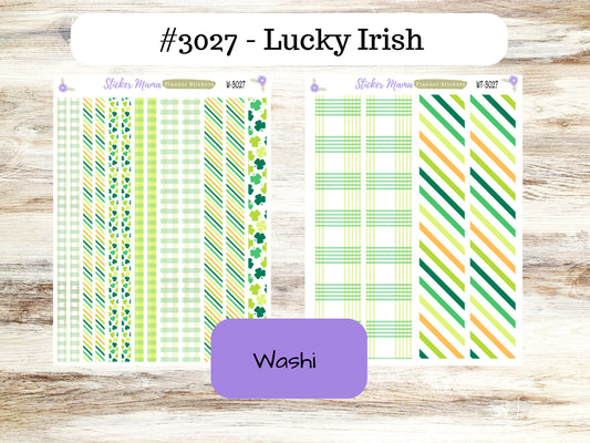 WASHI PLANNER STICKERS || 3027 || Lucky Irish || Washi Stickers || Planner Stickers || Washi for Planners
