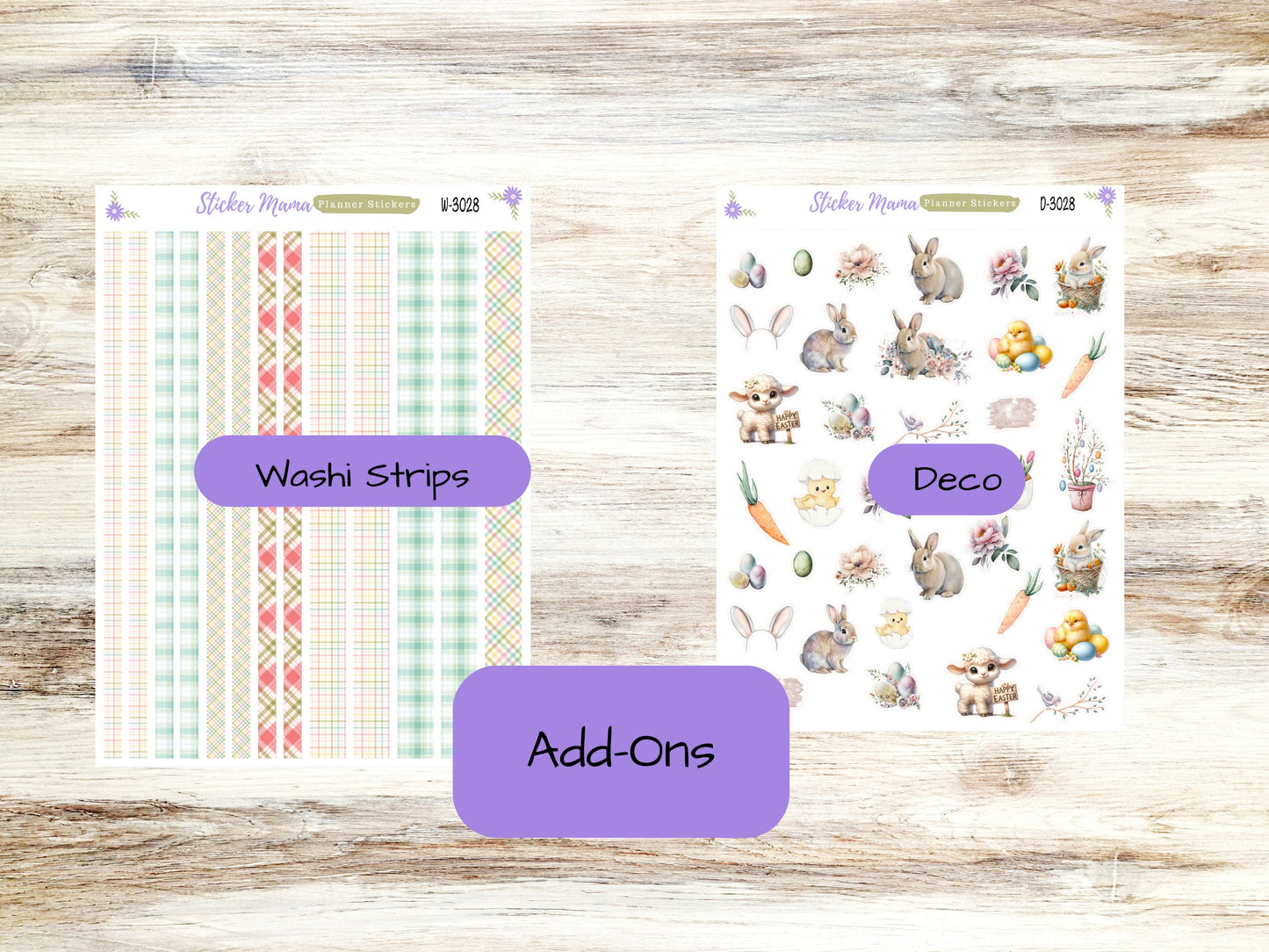 SIMPLE KIT  || #3028 || Easter Spring Plaid  || Any Kind Planner || Planner Stickers || Planner Stickers