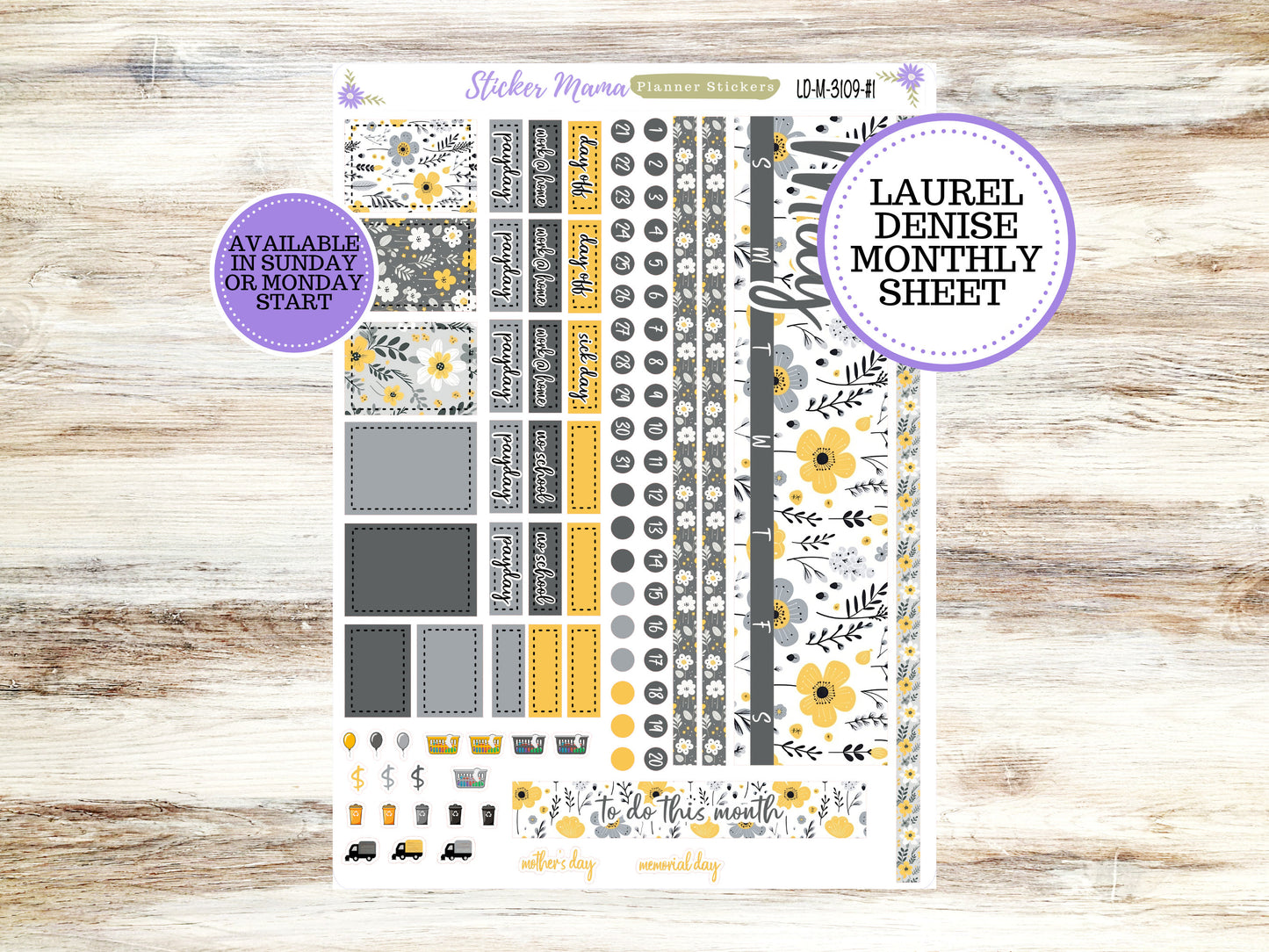 LAUREL DENISE PLANNER Kit #3109 || Laurel Denise Kit || Laurel Denise Stickers