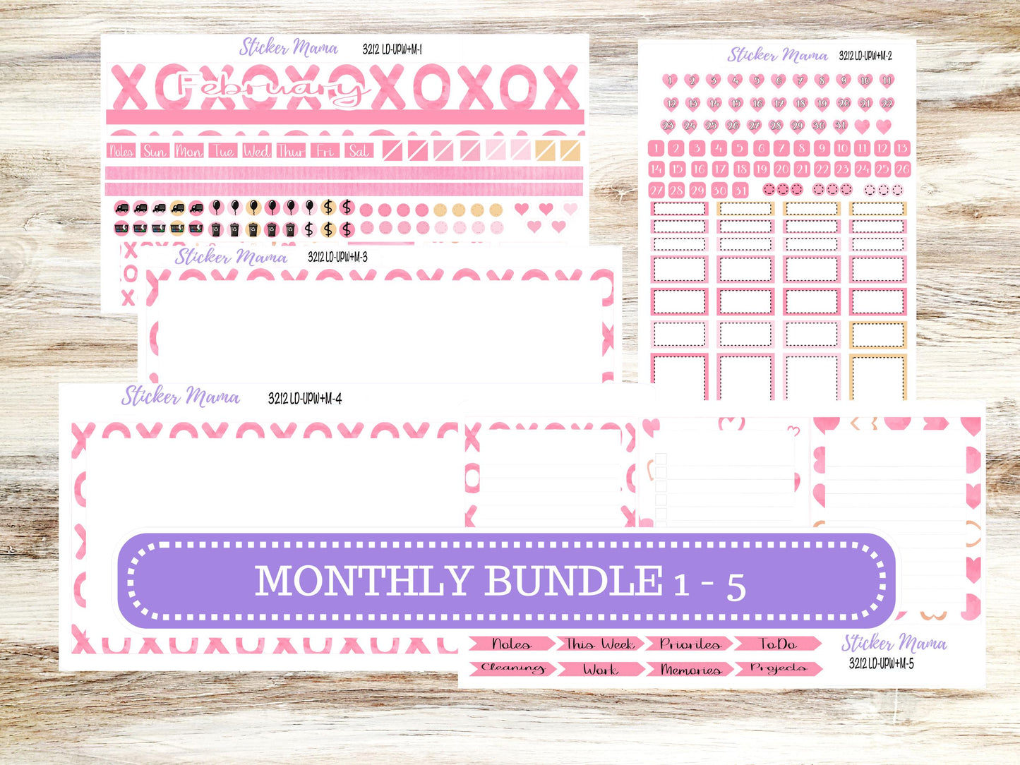 LD POP-UP Week+Month Planner Kit #3212 || The Jo || Love Notes || Laurel Denise Kit || Laurel Denise Stickers || 10-25
