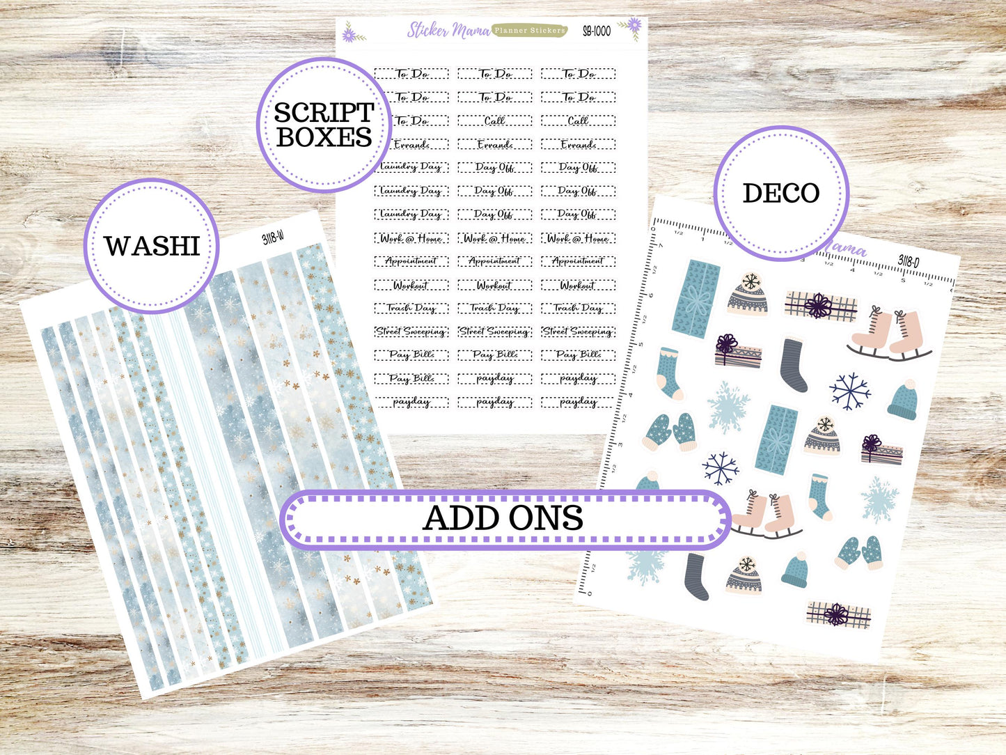 LD "The Rose" Large || 4-COLUMN (formerly project)  Planner Kit #3118 || January || Laurel Denise Stickers || 10-25