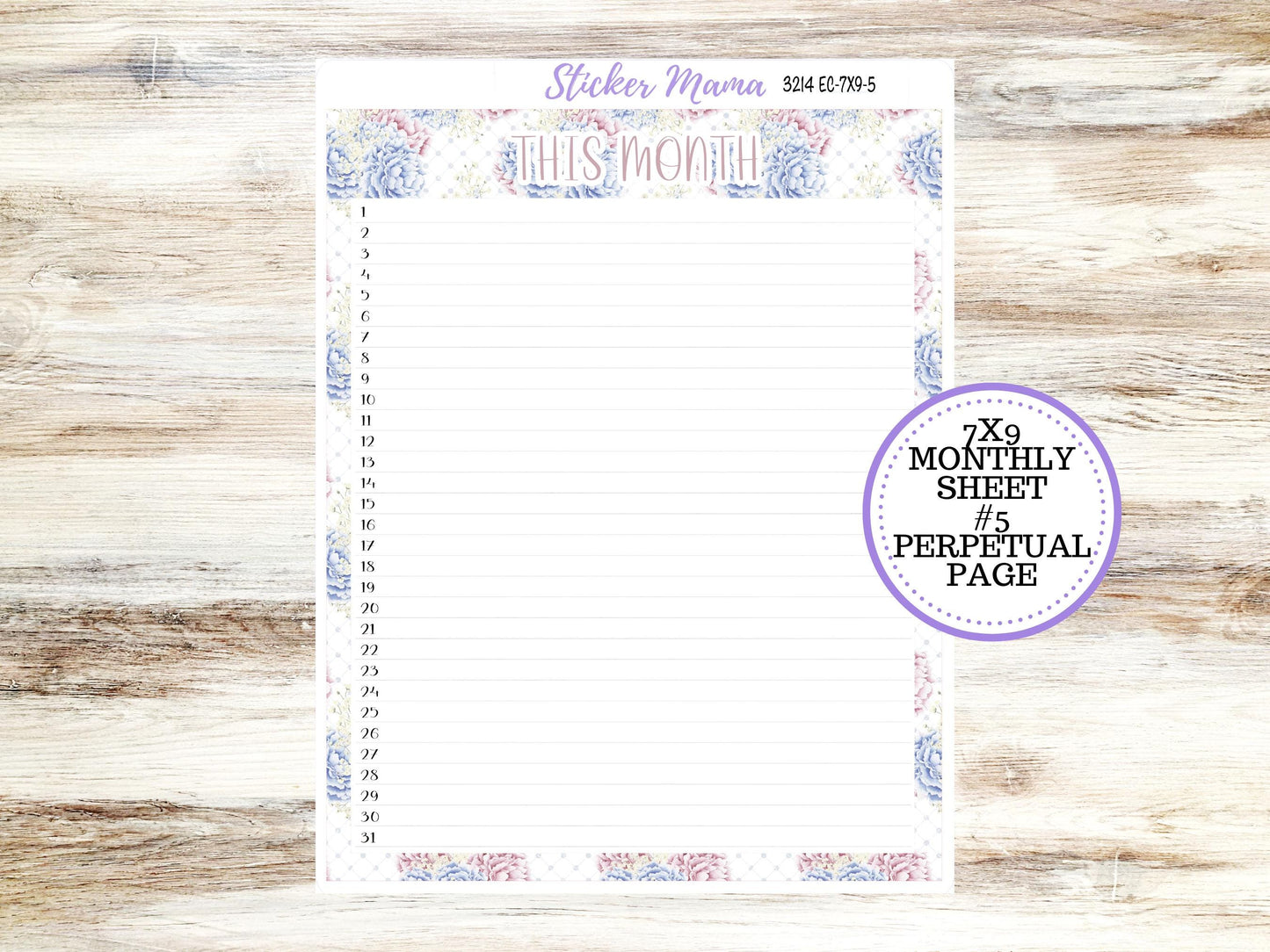ERIN CONDREN Monthly Kit-3214 || 7X9 || Peony Palace - 7x9 ec April Monthly Kit -  Monthly Planner Kits -  Monthly Pages || 12-25