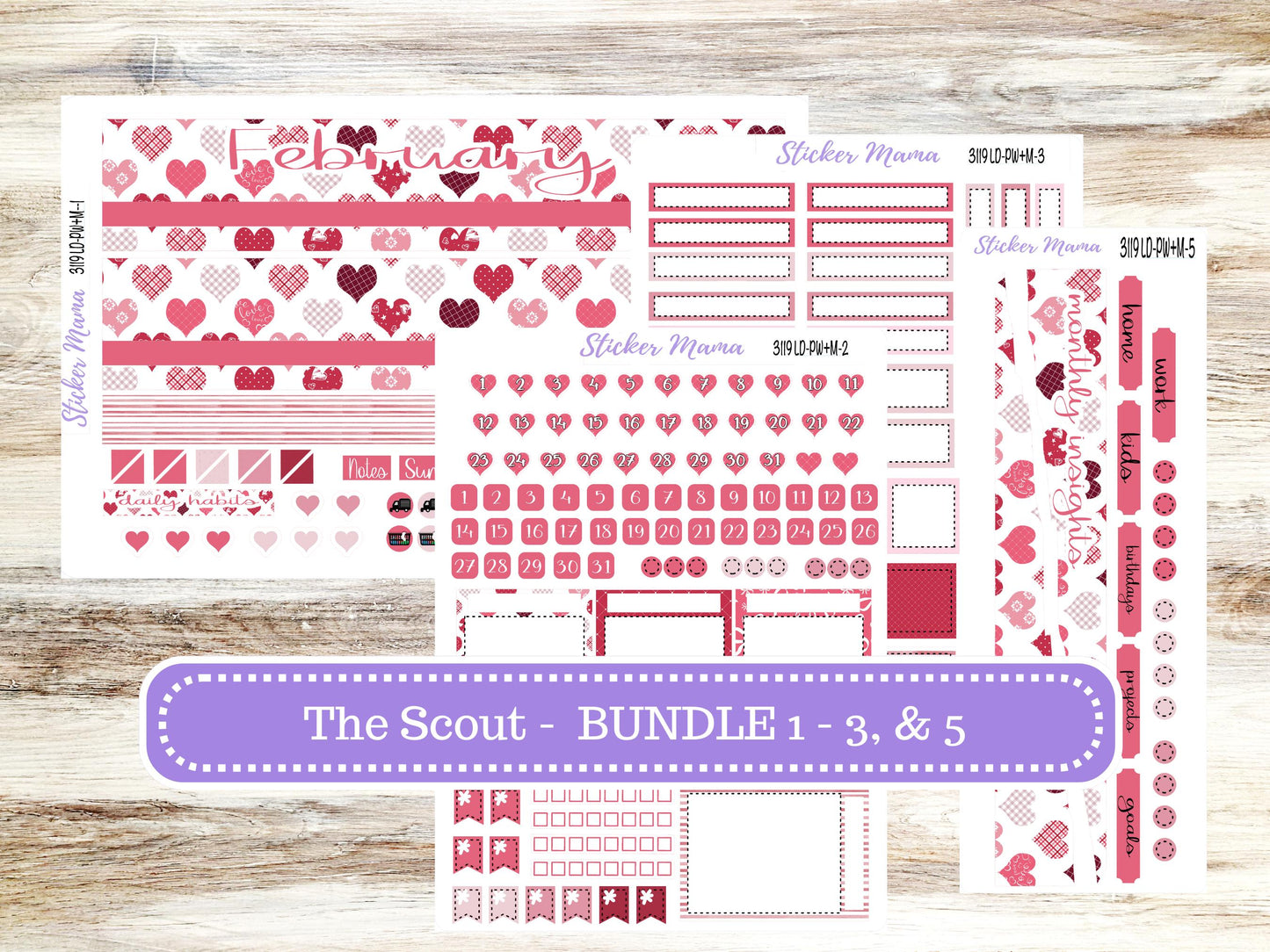 LD Large "The Scout" || PORTRAIT Weekly + Monthly Planner Kit #3119 || February || Laurel Denise Kit Portrait ||  || 10-25
