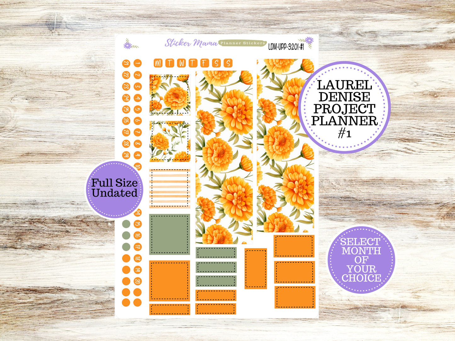 LAUREL DENISE PROJECT  Planner Kit #3201 || Fall Colors || Laurel Denise Kit || Laurel Denise Stickers ||  || Any Month ld