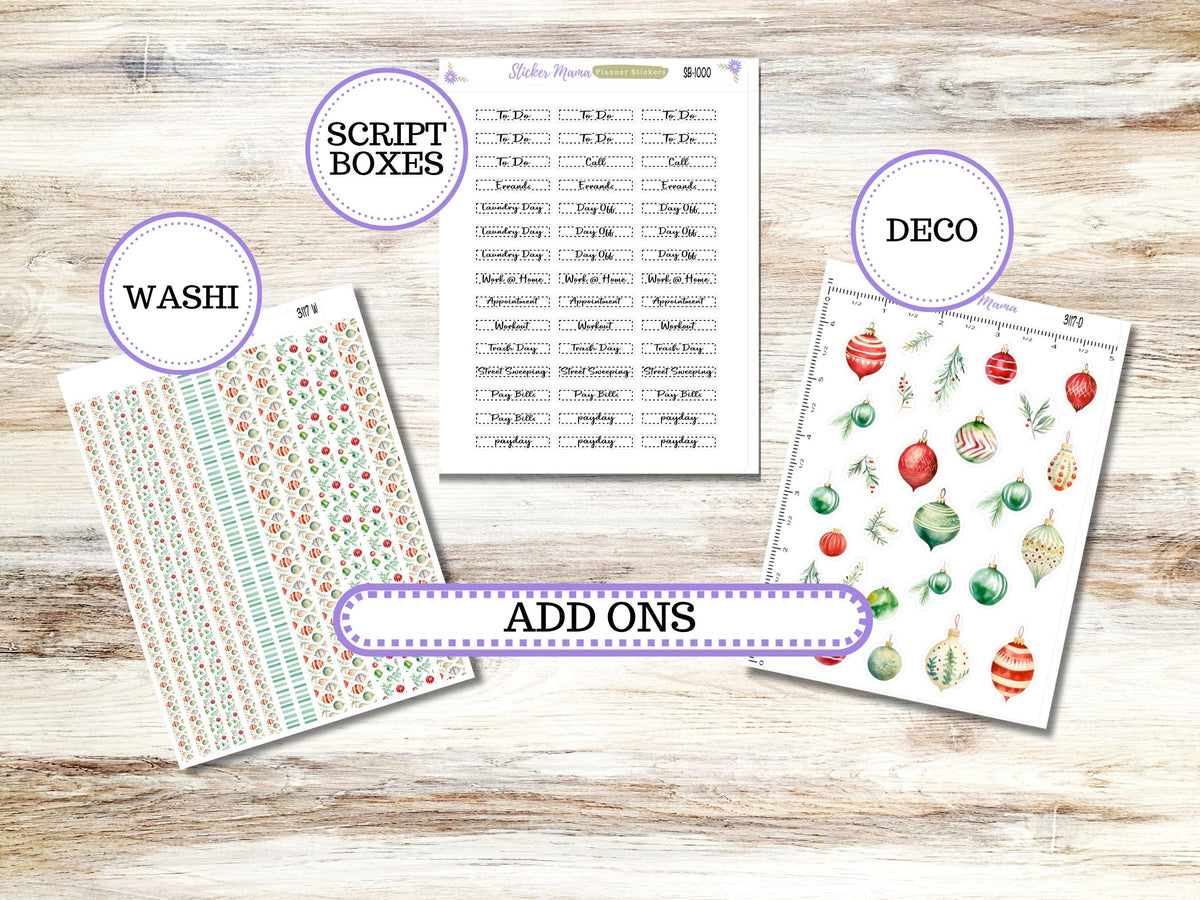 Laurel Denise Large Nancy & Anne Planner Sticker Kit 3117 | December Jolly Jewels | 9-26
