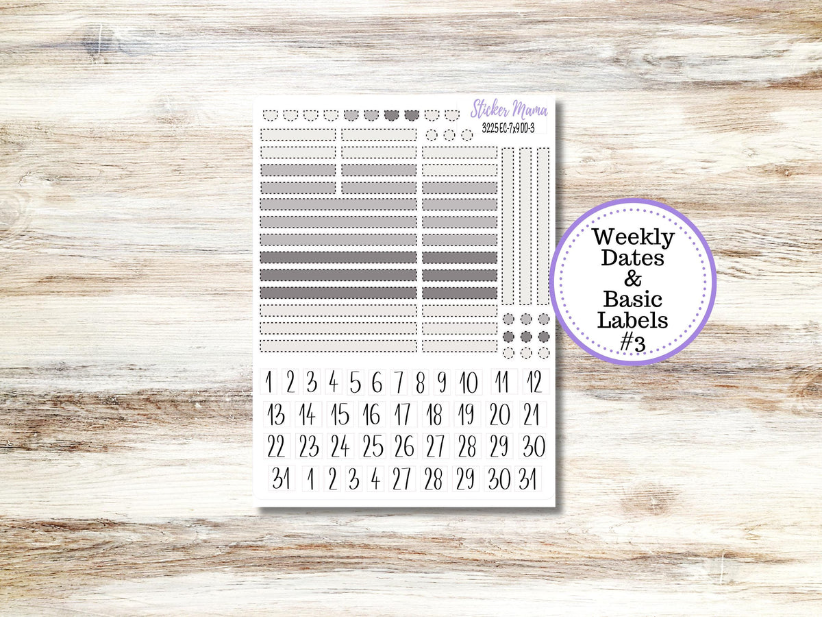 Erin Condren Daily Duo Planner Sticker Kit 3225 | December - Sleek Season | 9-26