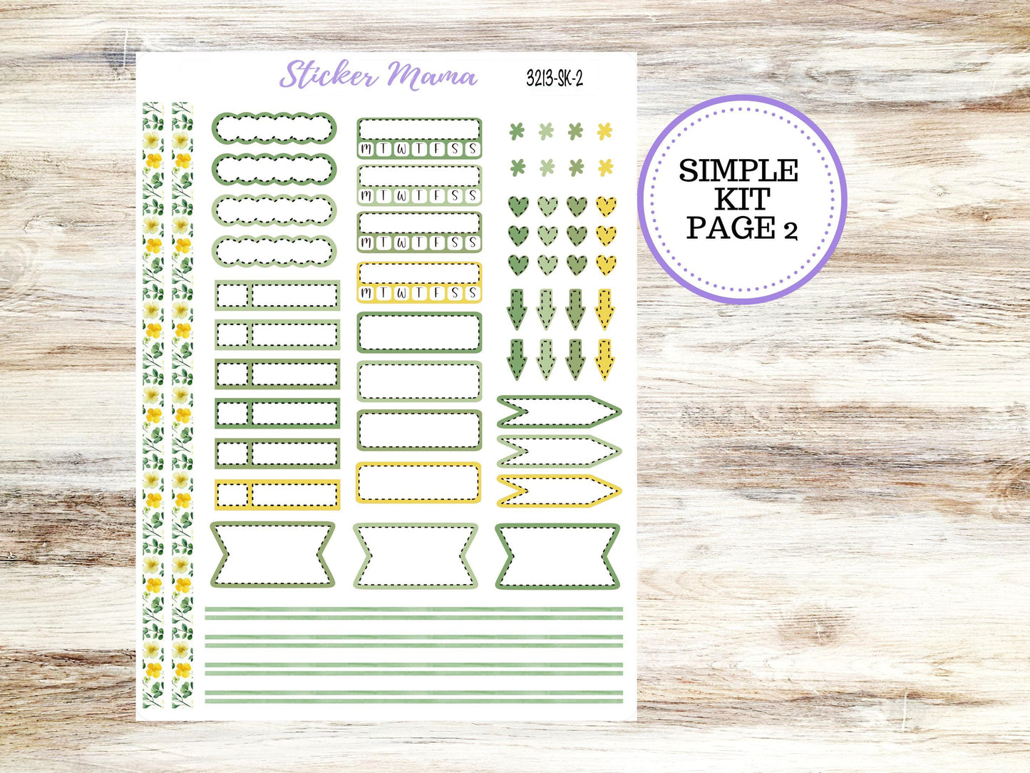 SIMPLE KIT  || #3213 || Lucky Blossom || Any Kind Planner || Planner Stickers || Planner Stickers