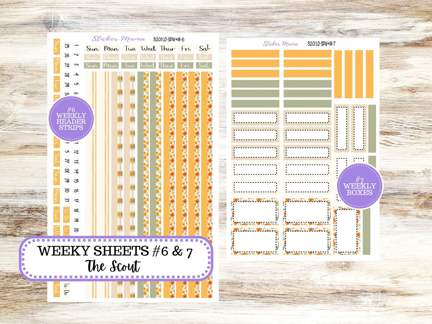Laurel Denise Small Scout Planner Sticker Kit | Portrait Weekly + Monthly |  Choose Your Month Fall Colors #3201 | 4-26