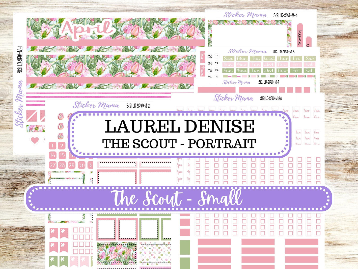 LD Small "The Scout" || PORTRAIT Weekly + Monthly Planner Kit #3121 || April Eater Petals || Laurel Denise Kit Portrait  || 12-25