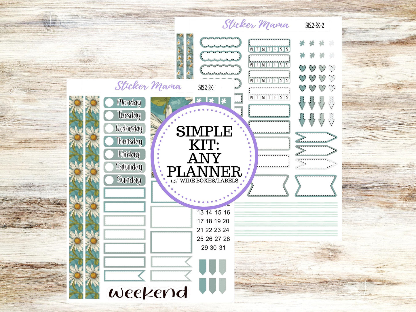 SIMPLE KIT  || #3122 || Vintage Bloom || Any Kind Planner || Planner Stickers || Planner Stickers