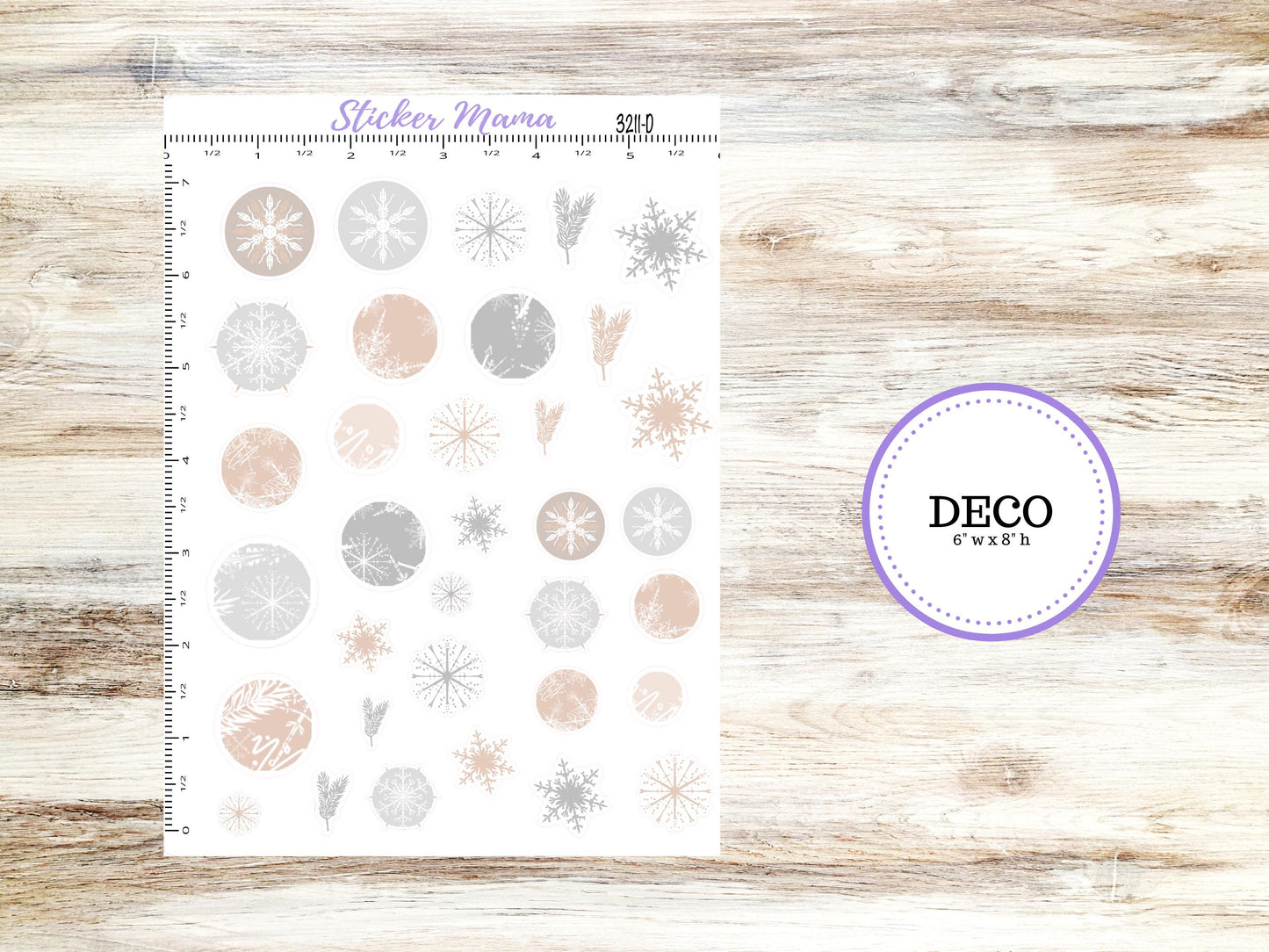 DECO-3211 || Pastel Wonderland Deco || PLANNER STICKERS || Winter Stickers || January Deco