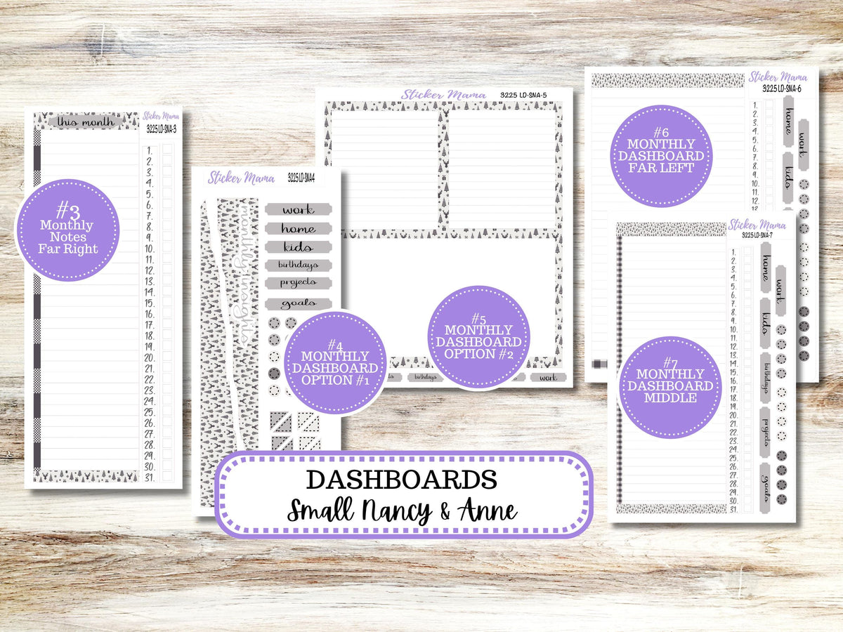 Laurel Denise Small Anne and Nancy Planner Sticker Kit 3225 | Sleek Season | Month of Choice | 9-26