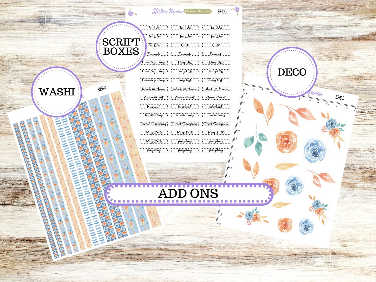 Laurel Denise Large Rose Planner Sticker Kit | 4-COLUMN (formerly project) | August 3218 Blossom Breeze | 5-26