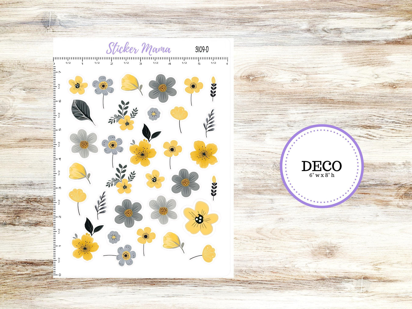 Deco Planner Stickers | Planner Clipart | May Flowers #3109