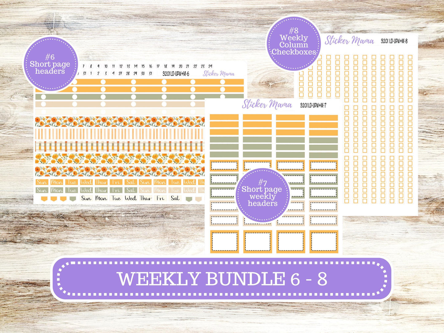 Laurel Denise Jo Planner Sticker Kit | Pop-up Week+Month | Month of your Choice 3201 Fall Colors | 5-26