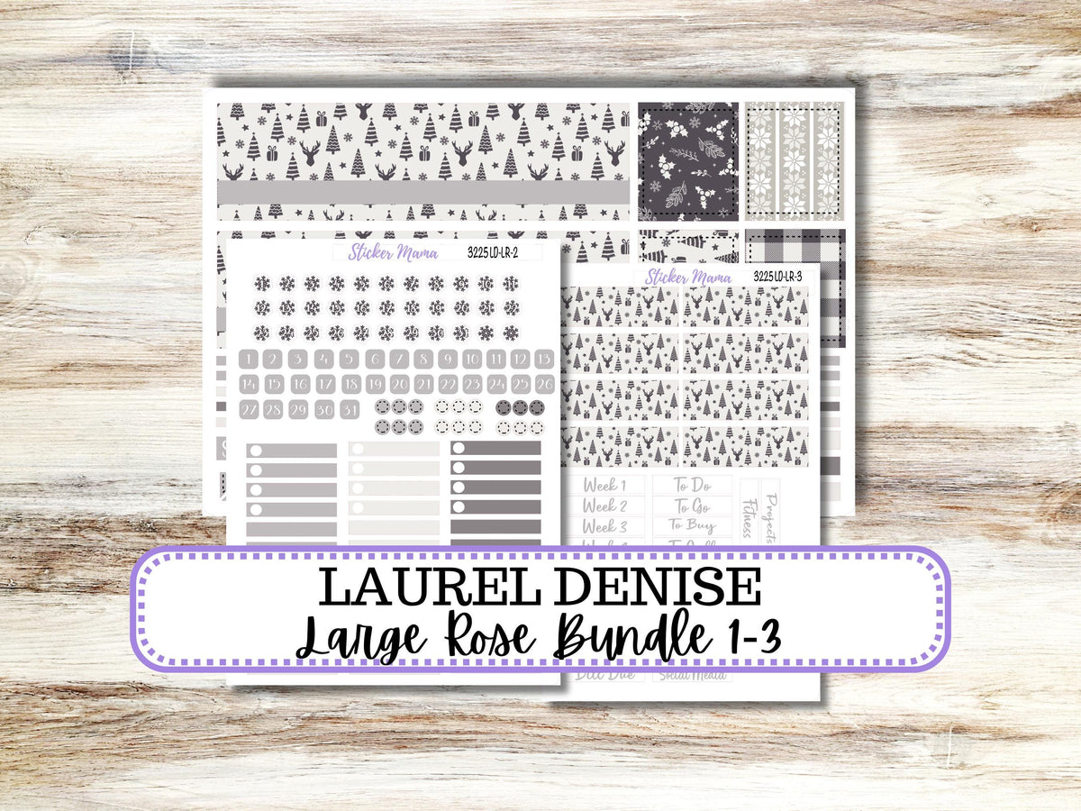 Laurel Denise Large Rose Planner Sticker Kit | 3225 Sleek Season | 9-26 | Choose your own month