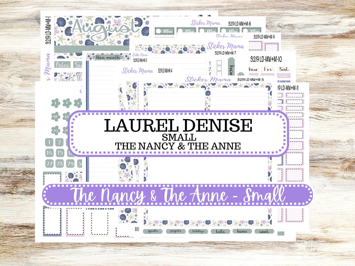 Laurel Denise Small Anne and Nancy Planner Sticker Kit | August 3219 Tropical Trinkets | 5-26