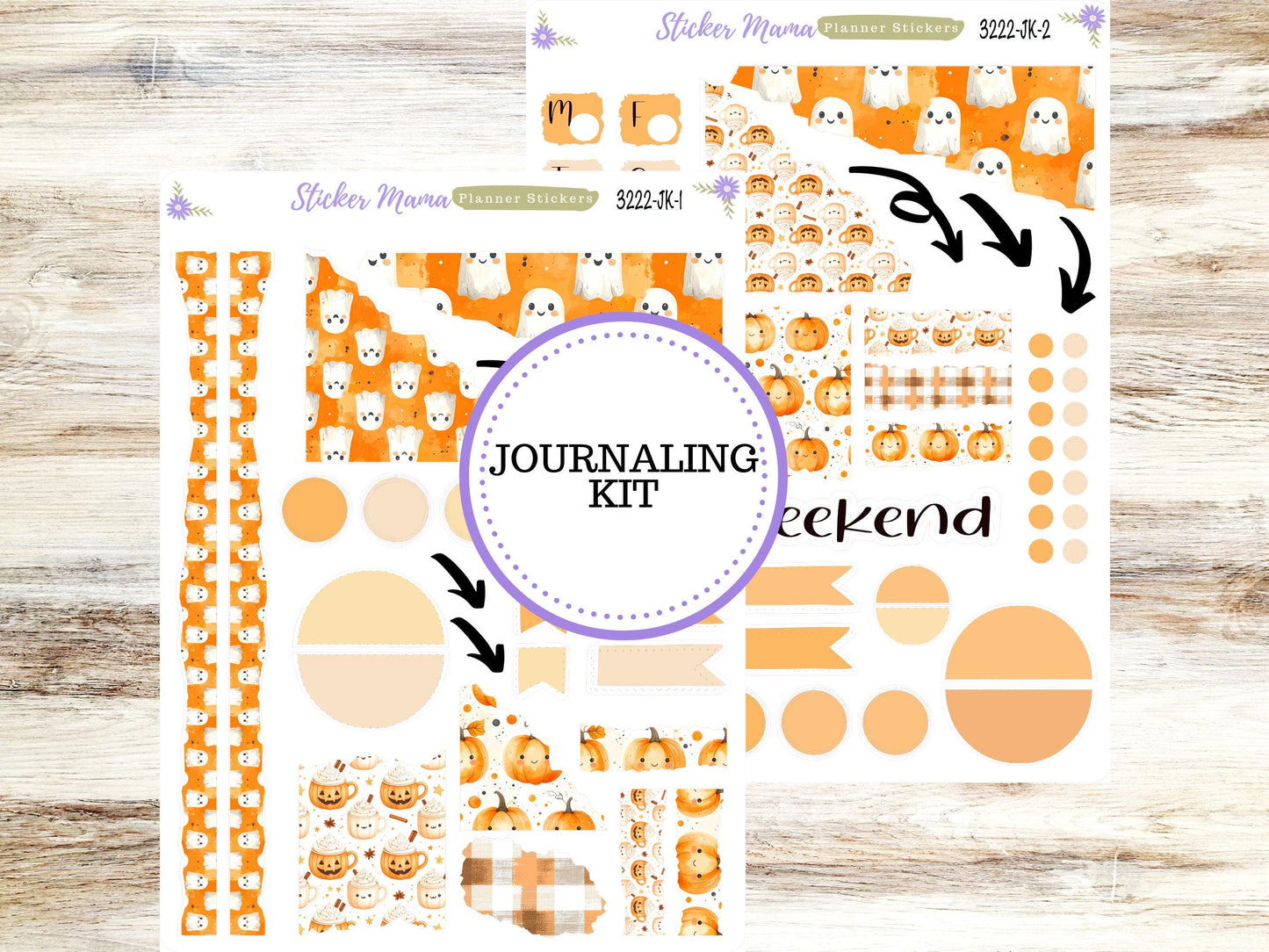 Journal Planner Sticker Kit | 3222 Cozy Ghost